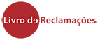 Red circle with text 'Livro de Reclamações' beside it.